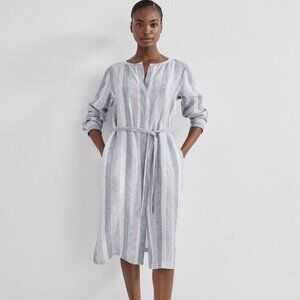 Haven Well Within Linen Ombre Stripe Shirt Dress MEDIUM NEW WITH TAGS